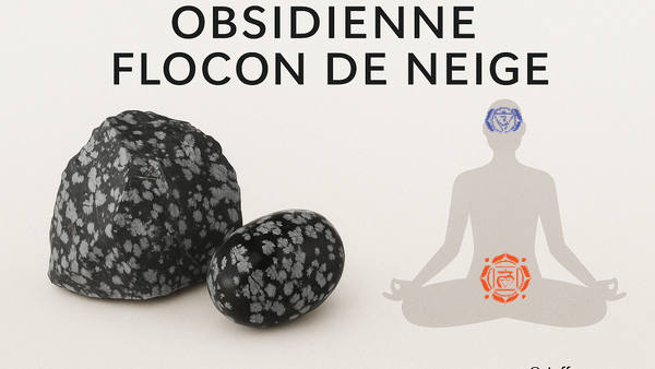 Pierre d’apaisement et d’équilibre : l’obsidienne flocon de neige en lithothérapie - Esoboutik Brest