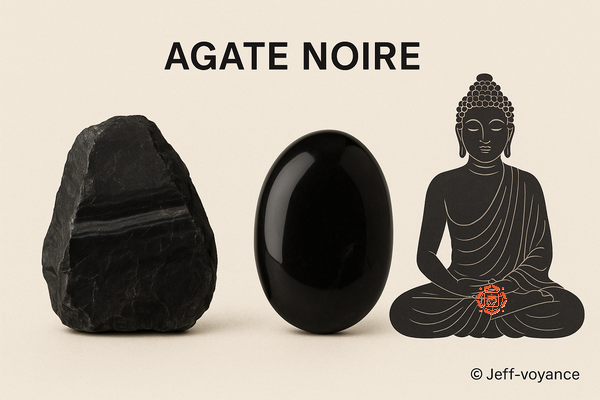 Agate noire : protection, enracinement et sérénité - Esoboutik Brest